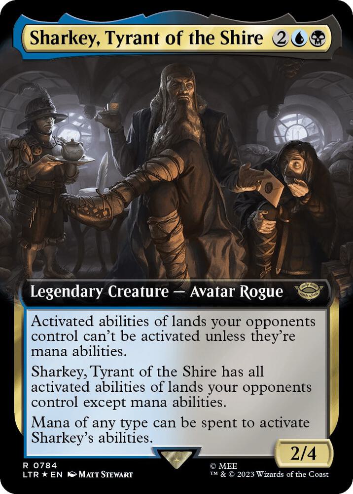 Sharkey, Tyrant of the Shire (Extended Art) (Surge Foil) [Universes Beyond: The Lord of the Rings: Tales of Middle-earth] 784