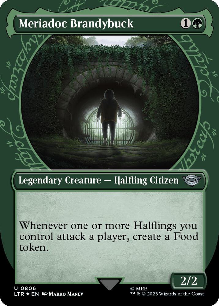 Meriadoc Brandybuck (Showcase) (Surge Foil) [Universes Beyond: The Lord of the Rings: Tales of Middle-earth] 806