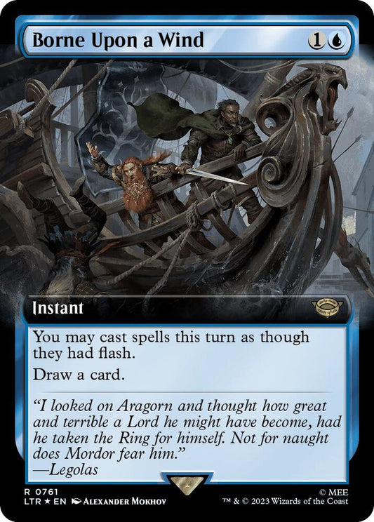 Borne Upon a Wind (Extended Art) (Surge Foil) [Universes Beyond: The Lord of the Rings: Tales of Middle-earth] 761