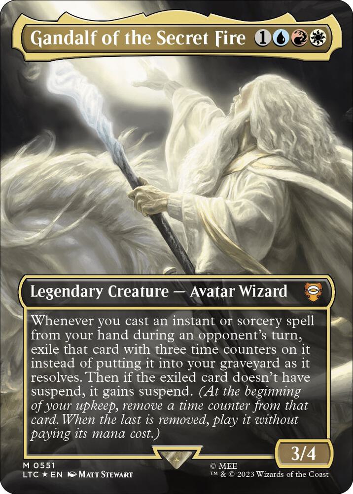 Gandalf of the Secret Fire (Borderless) (Surge Foil) [Commander: The Lord of the Rings: Tales of Middle-earth] 551