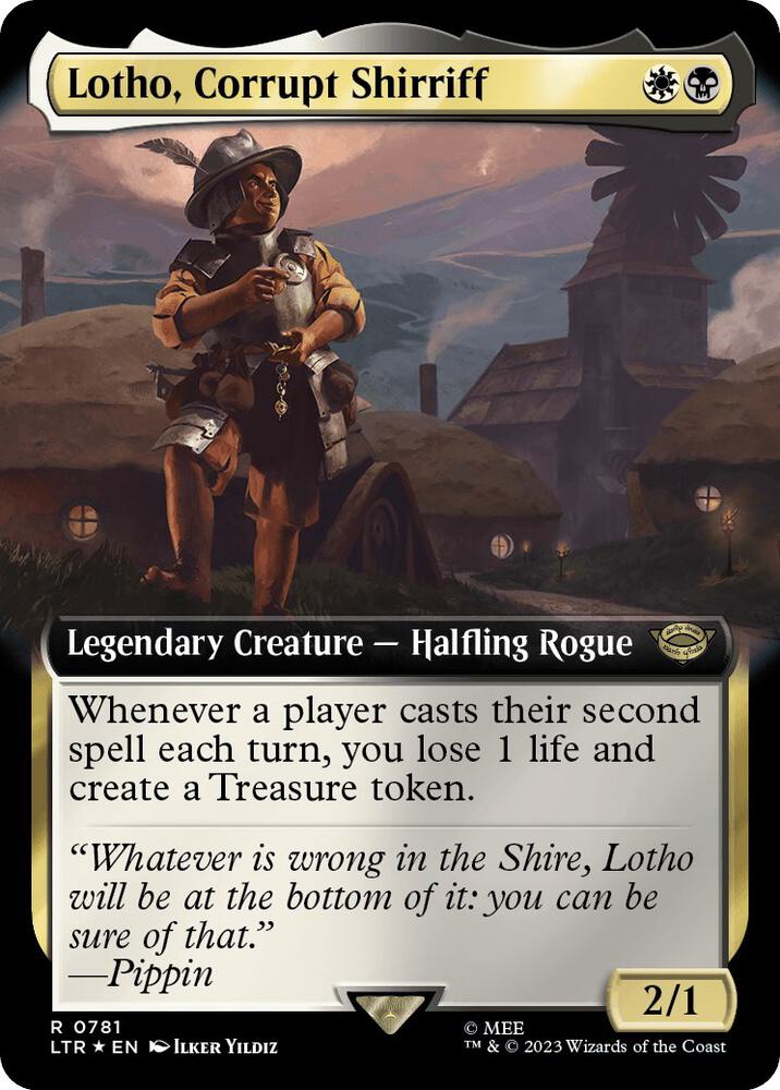 Lotho, Corrupt Shirriff (Extended Art) (Surge Foil) [Universes Beyond: The Lord of the Rings: Tales of Middle-earth] 781