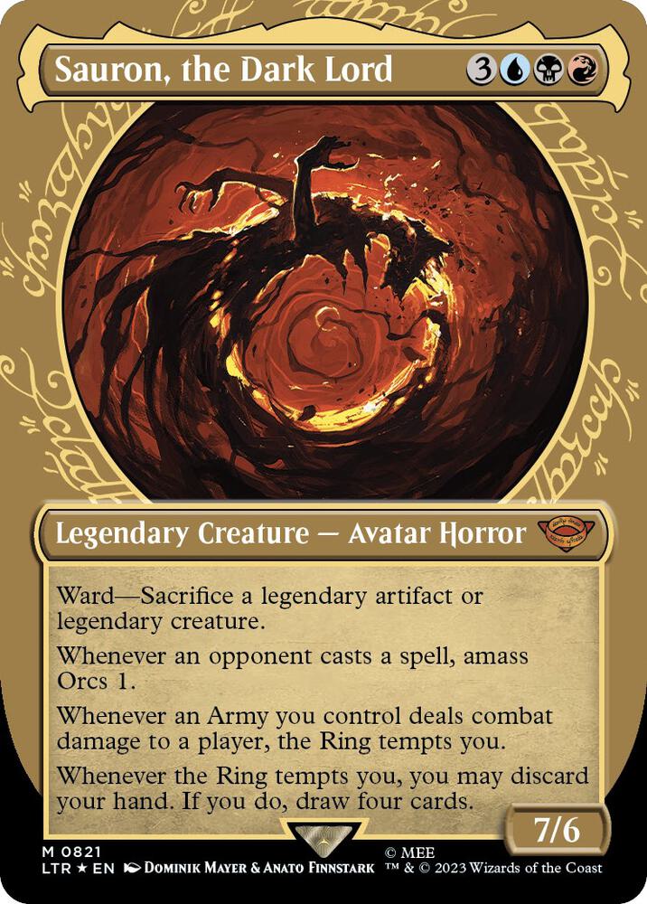 Sauron, the Dark Lord (Showcase) (Surge Foil) [Universes Beyond: The Lord of the Rings: Tales of Middle-earth] 821