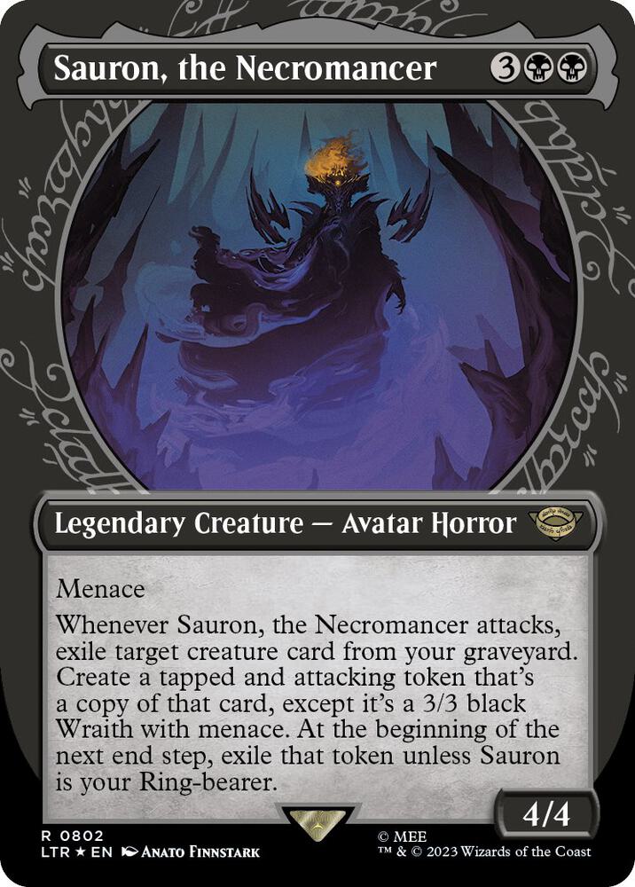 Sauron, the Necromancer (Showcase) (Surge Foil) [Universes Beyond: The Lord of the Rings: Tales of Middle-earth] 802