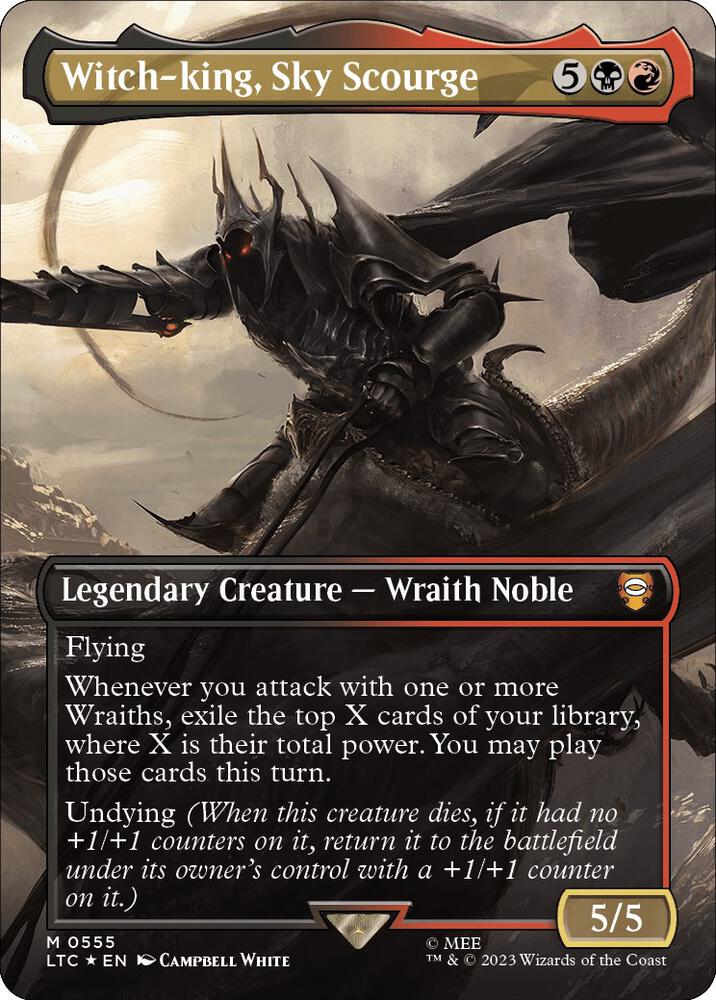 Witch-king, Sky Scourge (Borderless) (Surge Foil) [Commander: The Lord of the Rings: Tales of Middle-earth] 555