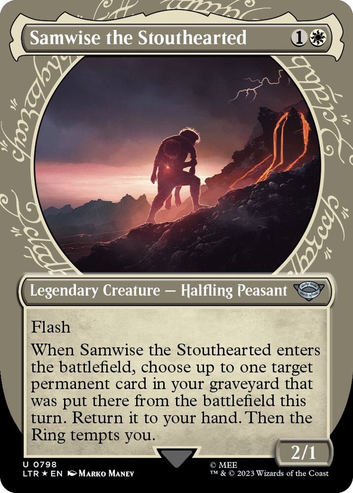 Samwise the Stouthearted (Showcase) (Surge Foil) [Universes Beyond: The Lord of the Rings: Tales of Middle-earth] 798