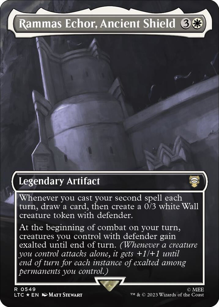 Rammas Echor, Ancient Shield (Borderless) (Surge Foil) [Commander: The Lord of the Rings: Tales of Middle-earth] 549
