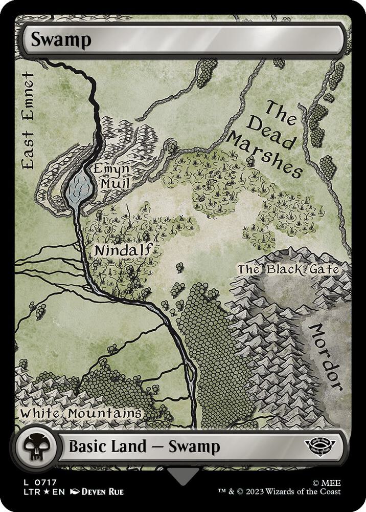 Swamp (0717) (Surge Foil) [Universes Beyond: The Lord of the Rings: Tales of Middle-earth] 717