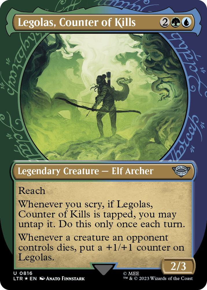 Legolas, Counter of Kills (Showcase) (Surge Foil) [Universes Beyond: The Lord of the Rings: Tales of Middle-earth] 816