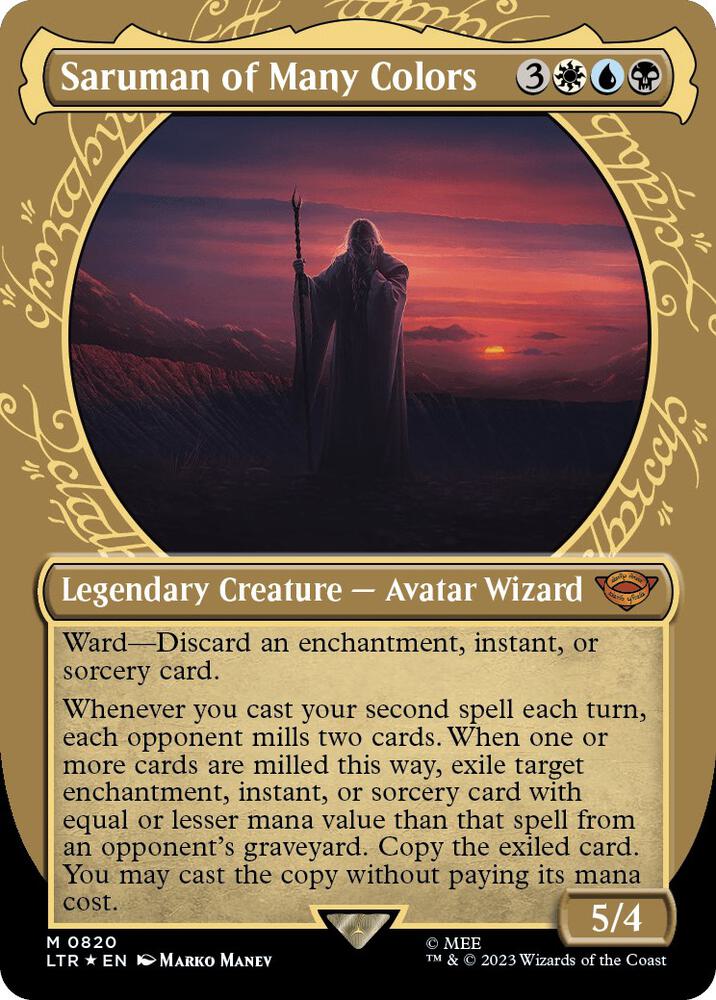 Saruman of Many Colors (Showcase) (Surge Foil) [Universes Beyond: The Lord of the Rings: Tales of Middle-earth] 820