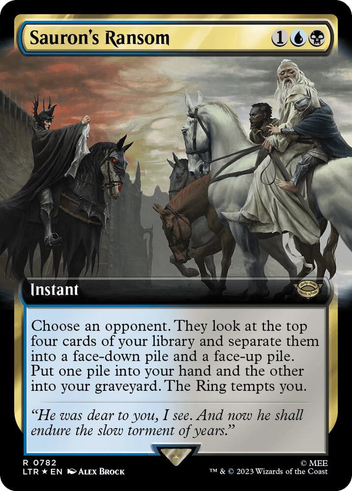 Sauron's Ransom (Extended Art) (Surge Foil) [Universes Beyond: The Lord of the Rings: Tales of Middle-earth] 782
