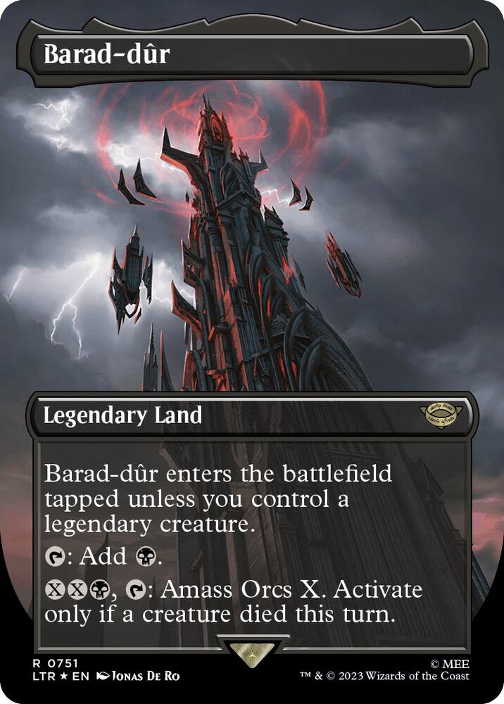 Barad-dur (0751) (Borderless) (Surge Foil) [Universes Beyond: The Lord of the Rings: Tales of Middle-earth] 751
