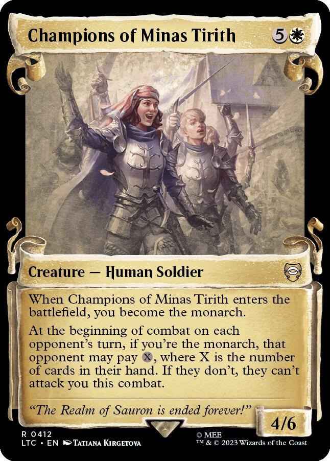 Champions of Minas Tirith (Showcase Scrolls) [Commander: The Lord of the Rings: Tales of Middle-earth] 412