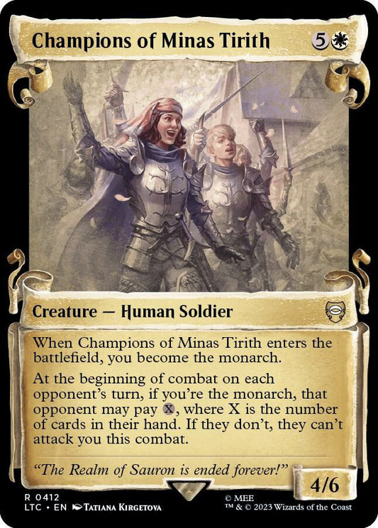 Champions of Minas Tirith (Showcase Scrolls) [Commander: The Lord of the Rings: Tales of Middle-earth] 412
