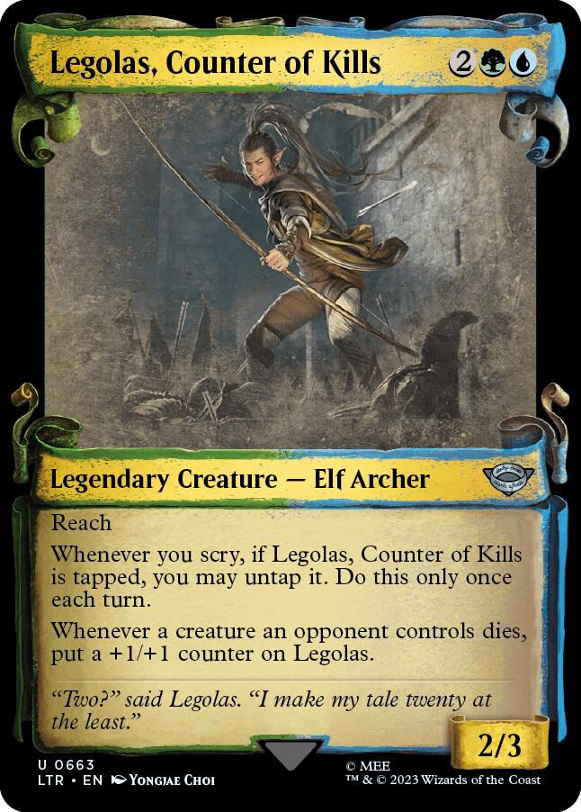 Legolas, Counter of Kills (Showcase Scrolls) [Universes Beyond: The Lord of the Rings: Tales of Middle-earth] 663