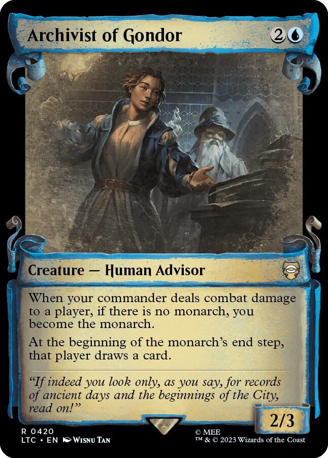 Archivist of Gondor (Showcase Scrolls) [Commander: The Lord of the Rings: Tales of Middle-earth] 420