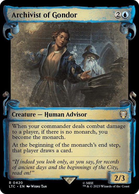 Archivist of Gondor (Showcase Scrolls) [Commander: The Lord of the Rings: Tales of Middle-earth] 420