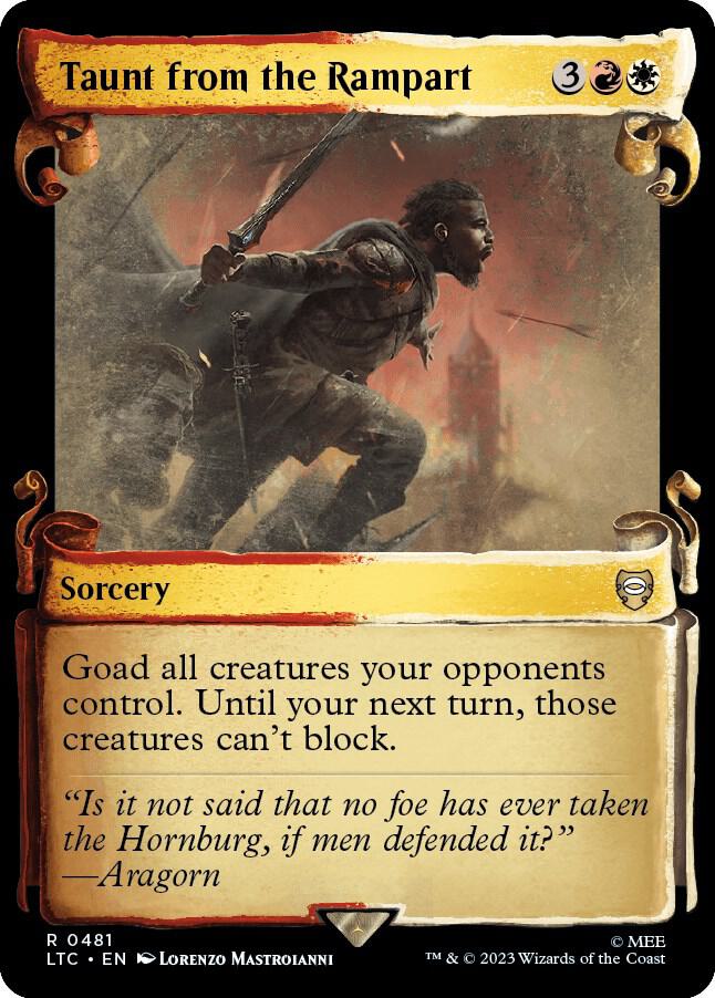 Taunt from the Rampart (Showcase Scrolls) [Commander: The Lord of the Rings: Tales of Middle-earth] 481