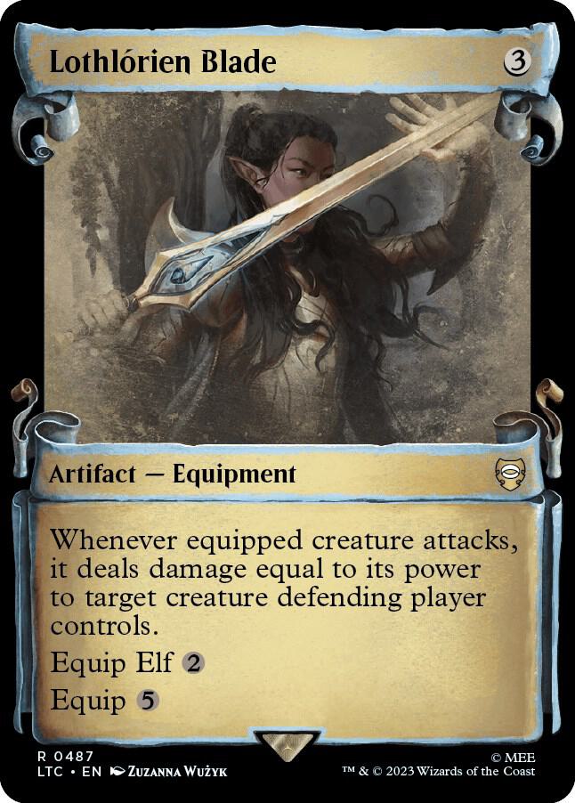 Lothlorien Blade (Showcase Scrolls) [Commander: The Lord of the Rings: Tales of Middle-earth] 487