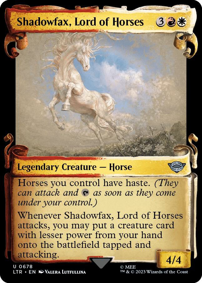 Shadowfax, Lord of Horses (Showcase Scrolls) [Universes Beyond: The Lord of the Rings: Tales of Middle-earth] 678