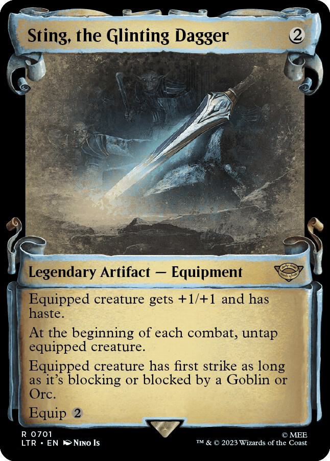 Sting, the Glinting Dagger (Showcase Scrolls) [Universes Beyond: The Lord of the Rings: Tales of Middle-earth] 701