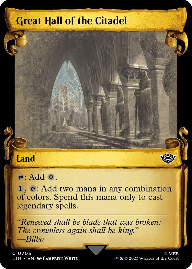 Great Hall of the Citadel (Showcase Scrolls) [Universes Beyond: The Lord of the Rings: Tales of Middle-earth] 705