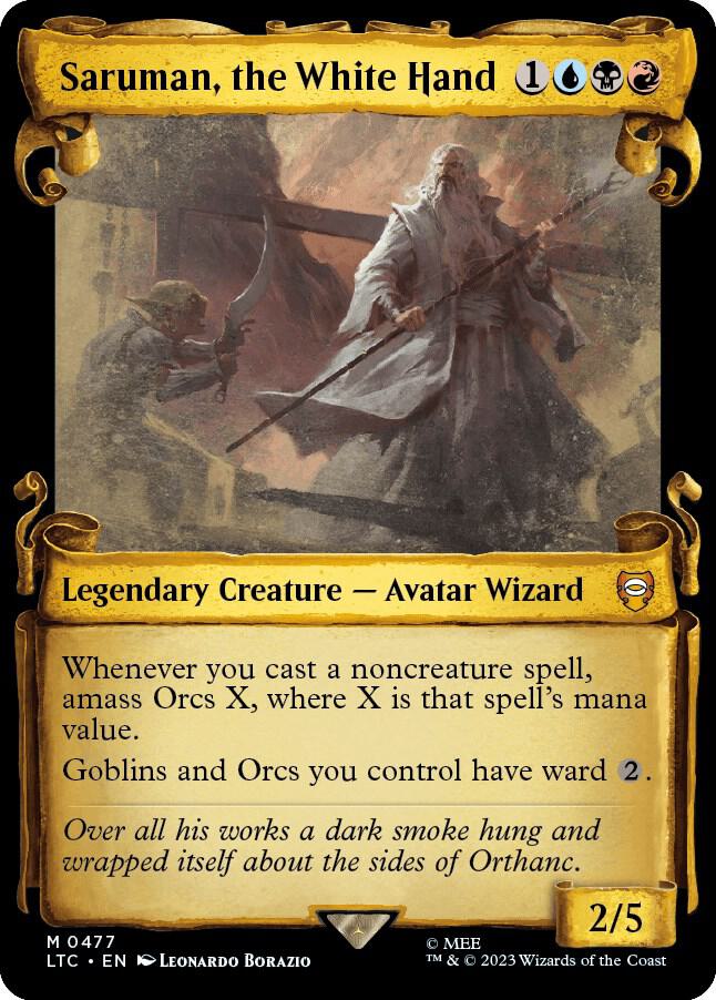Saruman, the White Hand (Showcase Scrolls) [Commander: The Lord of the Rings: Tales of Middle-earth] 477