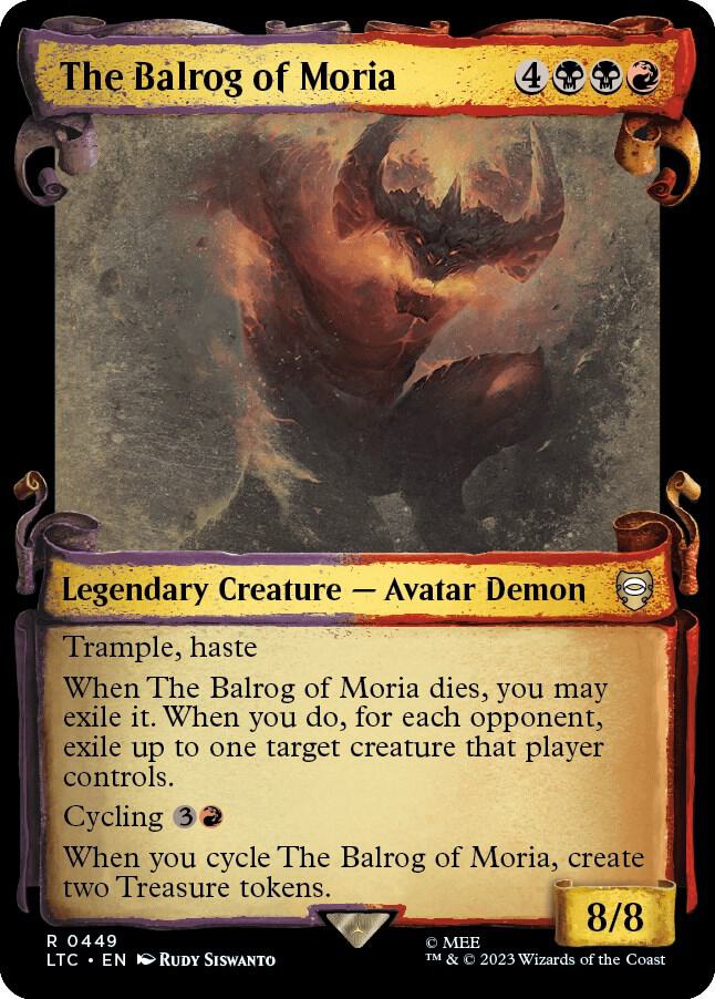 The Balrog of Moria (Showcase Scrolls) [Commander: The Lord of the Rings: Tales of Middle-earth] 449