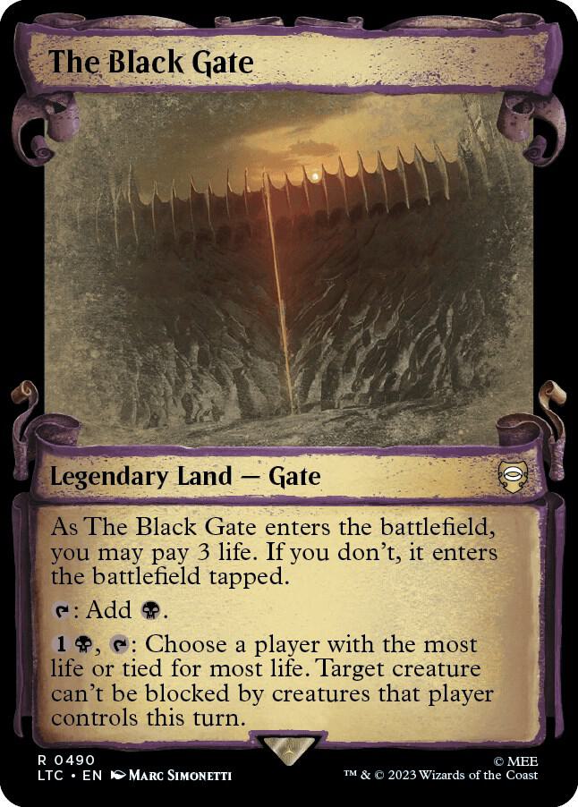 The Black Gate (Showcase Scrolls) [Commander: The Lord of the Rings: Tales of Middle-earth] 490