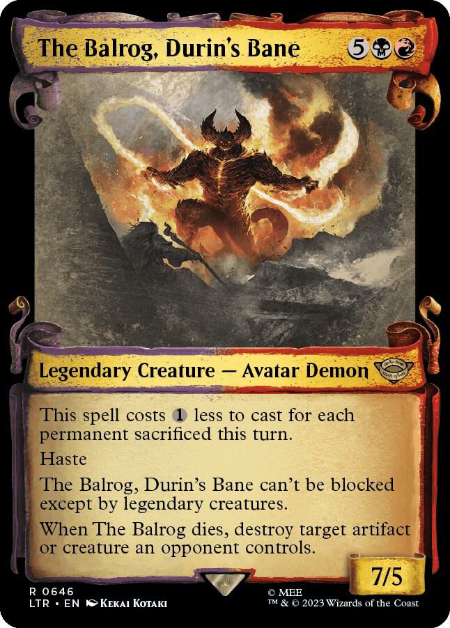 The Balrog, Durin's Bane (Showcase Scrolls) [Universes Beyond: The Lord of the Rings: Tales of Middle-earth] 646