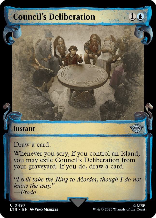 Council's Deliberation (Showcase Scrolls) [Universes Beyond: The Lord of the Rings: Tales of Middle-earth] 497
