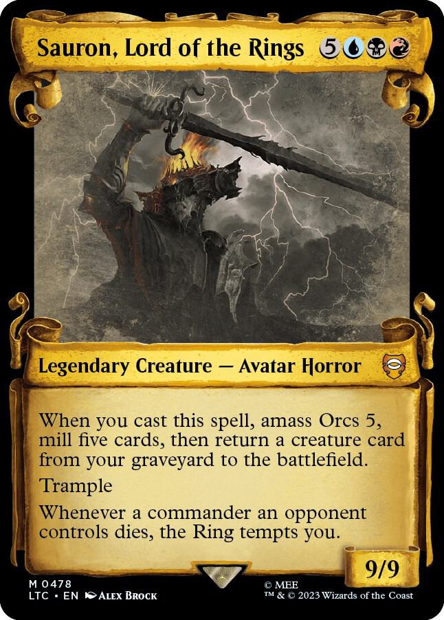 Sauron, Lord of the Rings (Showcase Scrolls) [Commander: The Lord of the Rings: Tales of Middle-earth] 478