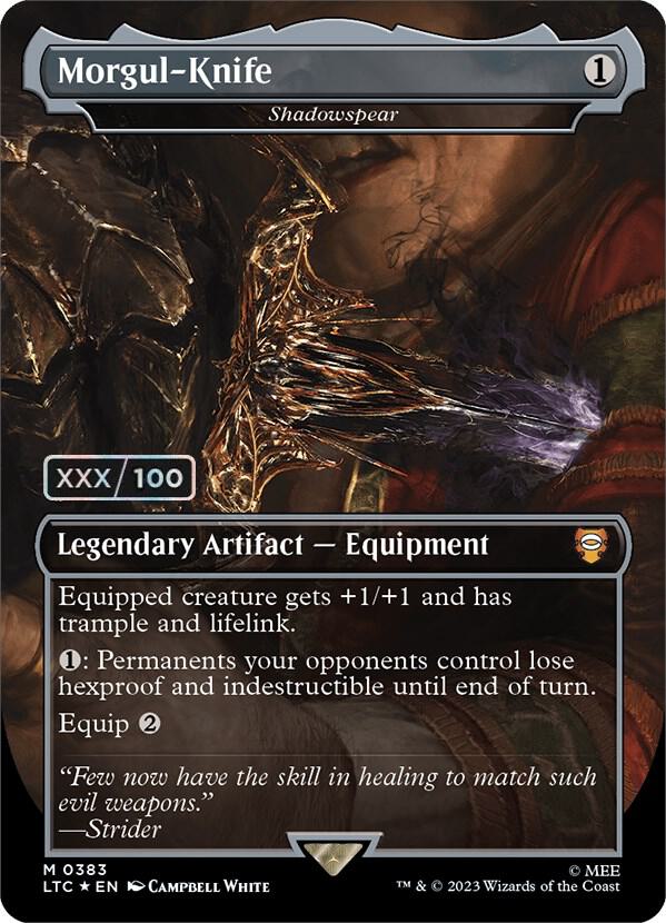 Morgul-Knife - Shadowspear (Borderless) (Serial Numbered) [Commander: The Lord of the Rings: Tales of Middle-earth] 383
