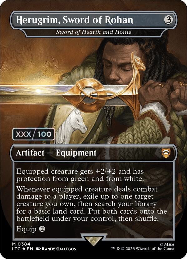 Herugrim, Sword of Rohan - Sword of Hearth and Home (Serial Numbered) [Commander: The Lord of the Rings: Tales of Middle-earth] 384