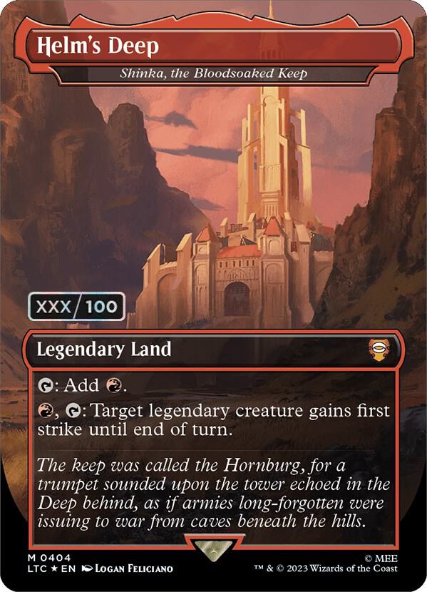 Helm's Deep - Shinka, the Bloodsoaked Keep (Serial Numbered) [Commander: The Lord of the Rings: Tales of Middle-earth] 404