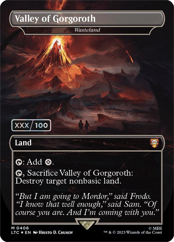 Valley of Gorgoroth - Wasteland (Serial Numbered) [Commander: The Lord of the Rings: Tales of Middle-earth] 406