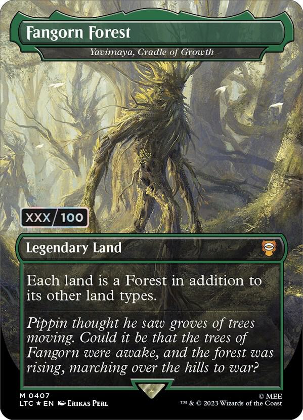 Fangorn Forest - Yavimaya, Cradle of Growth (Serial Numbered) [Commander: The Lord of the Rings: Tales of Middle-earth] 407