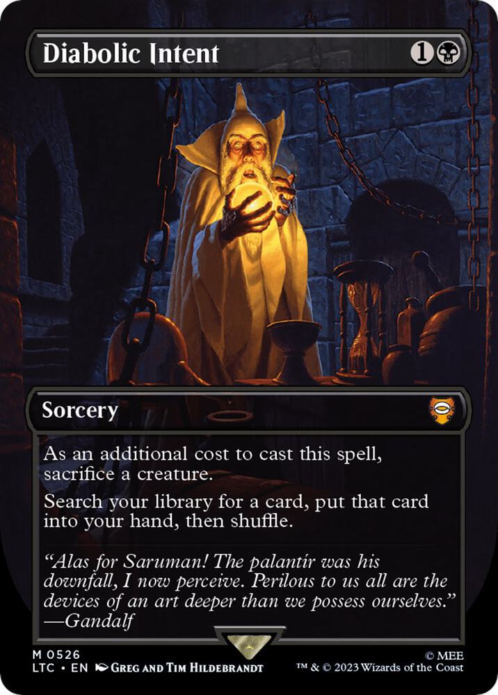 Diabolic Intent (Borderless) [Commander: The Lord of the Rings: Tales of Middle-earth] 526