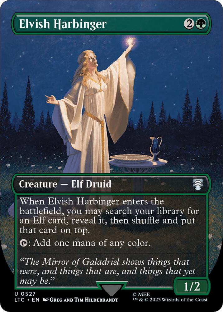 Elvish Harbinger (Borderless) [Commander: The Lord of the Rings: Tales of Middle-earth] 527