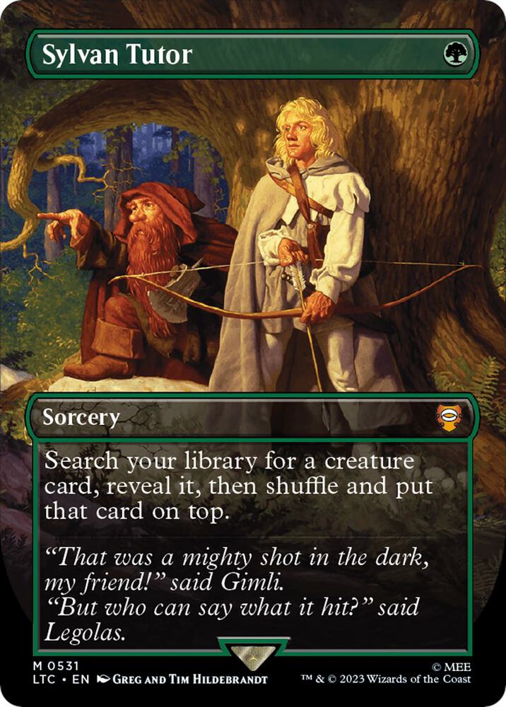 Sylvan Tutor (Borderless) [Commander: The Lord of the Rings: Tales of Middle-earth] 531