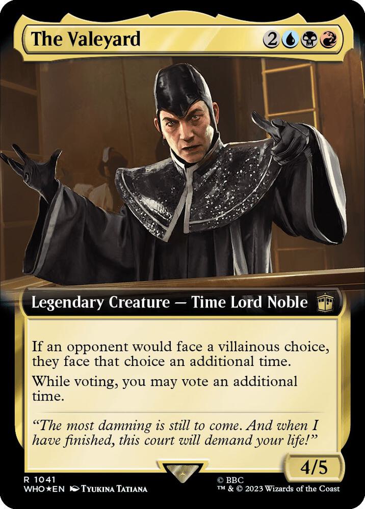 The Valeyard (Extended Art) (Surge Foil) [Universes Beyond: Doctor Who] 1041