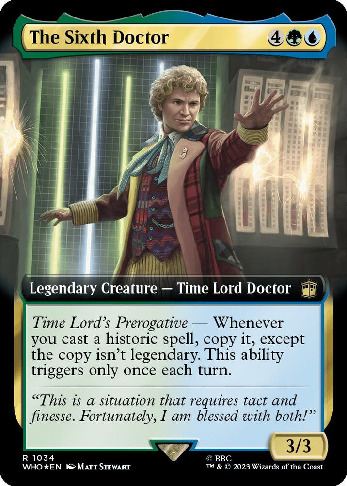 The Sixth Doctor (Extended Art) (Surge Foil) [Universes Beyond: Doctor Who] 1034