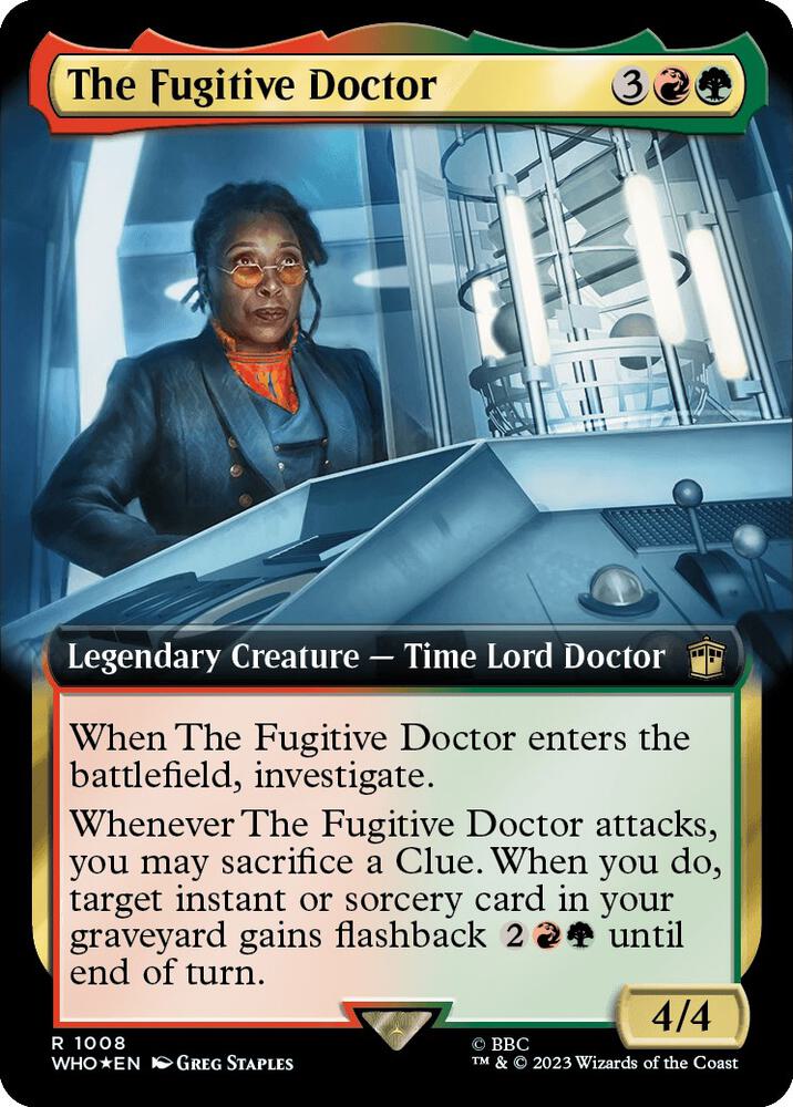 The Fugitive Doctor (Extended Art) (Surge Foil) [Universes Beyond: Doctor Who] 1008