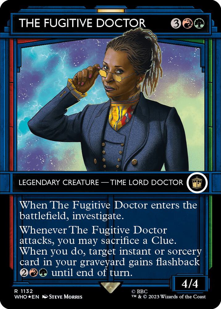 The Fugitive Doctor (Showcase) (Surge Foil) [Universes Beyond: Doctor Who] 1132