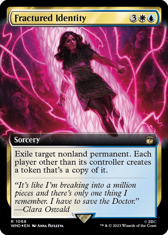 Fractured Identity (Extended Art) (Surge Foil) [Universes Beyond: Doctor Who] 1068