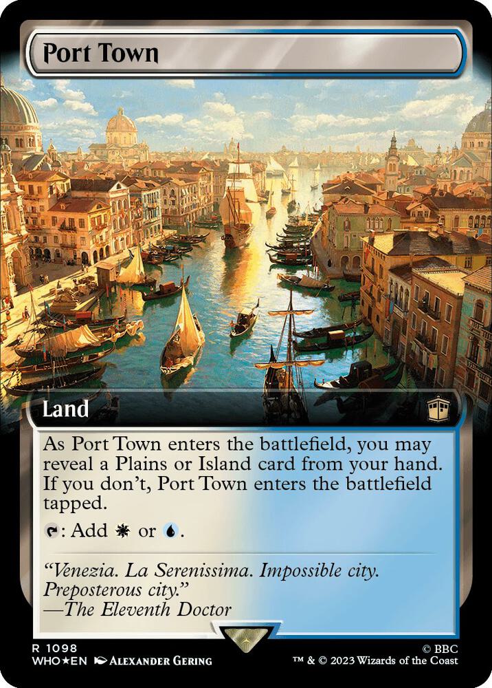 Port Town (Extended Art) (Surge Foil) [Universes Beyond: Doctor Who] 1098