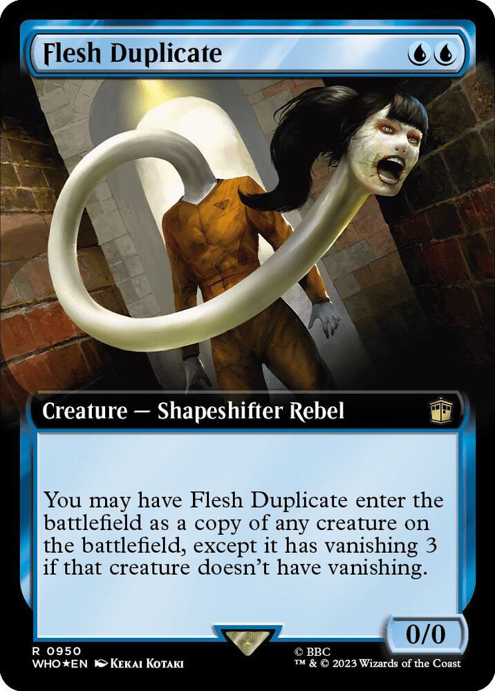 Flesh Duplicate (Extended Art) (Surge Foil) [Universes Beyond: Doctor Who] 950