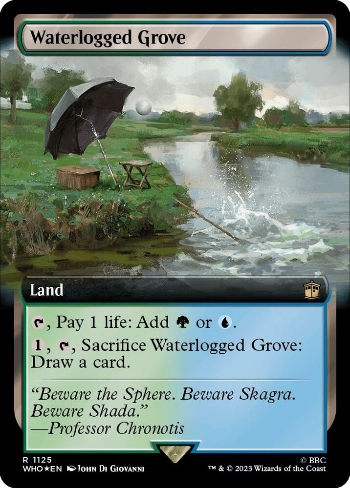 Waterlogged Grove (Extended Art) (Surge Foil) [Universes Beyond: Doctor Who] 1125