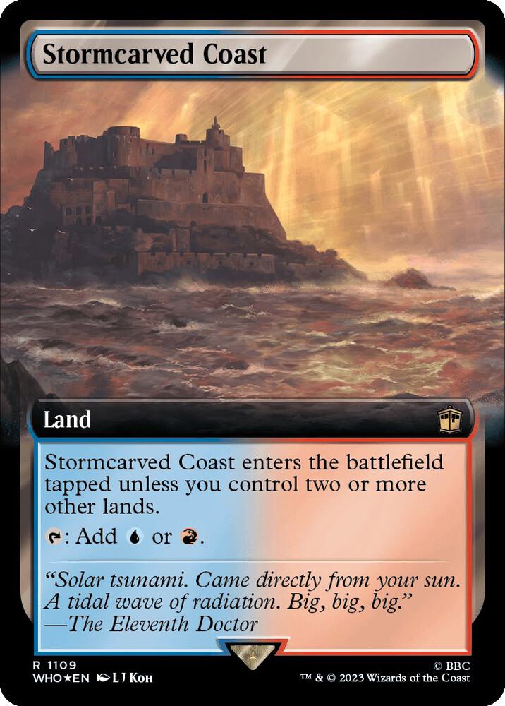 Stormcarved Coast (Extended Art) (Surge Foil) [Universes Beyond: Doctor Who] 1109