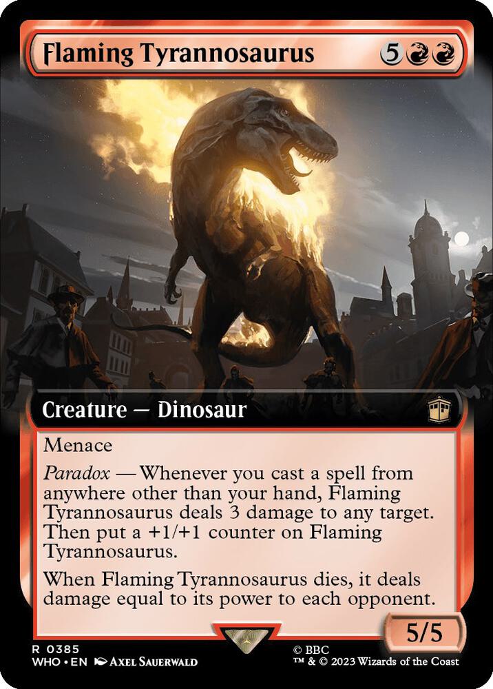 Flaming Tyrannosaurus (Extended Art) [Universes Beyond: Doctor Who] 385