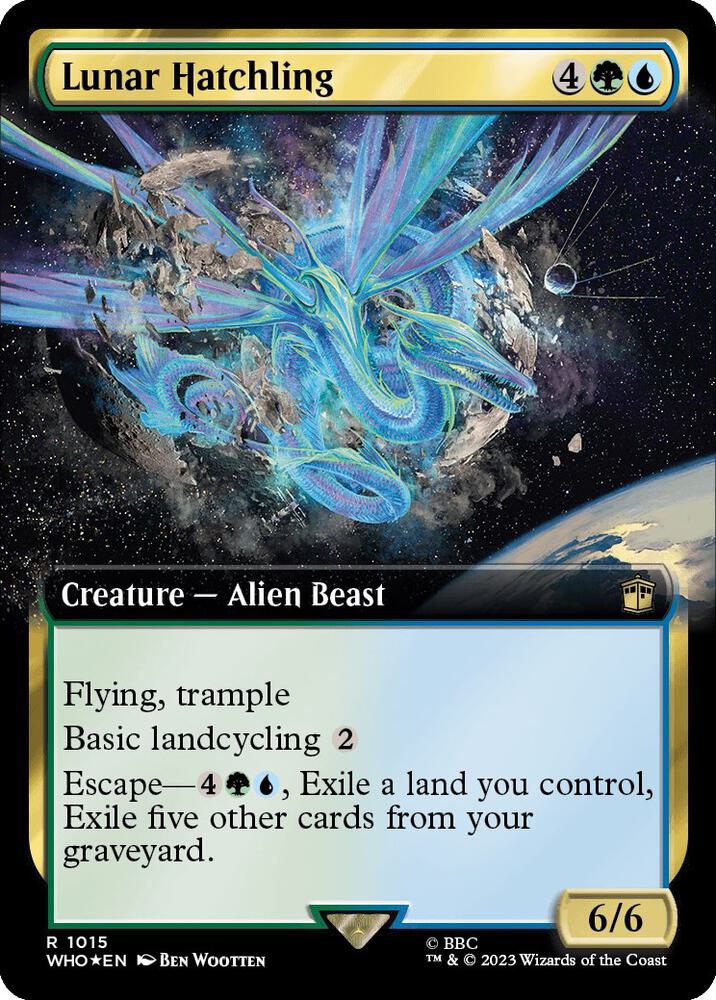 Lunar Hatchling (Extended Art) (Surge Foil) [Universes Beyond: Doctor Who] 1015